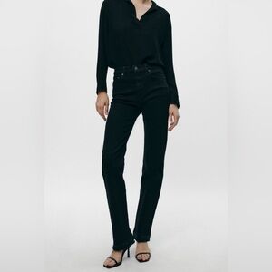 Zara High Rise Slim Fit Black Jeans